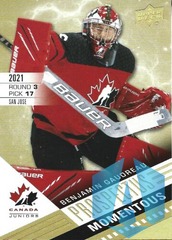 2021 Upper Deck Team Canada Juniors Prospectus Momentous Benjamin Gaudreau PM-10 Gold